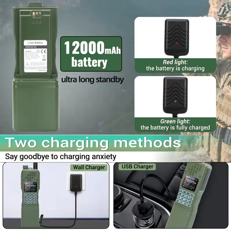 📡AR-152 PRO 10W Tactical Walkie Talkie for Camping, Hiking, Hunting & Outdoor Adventures