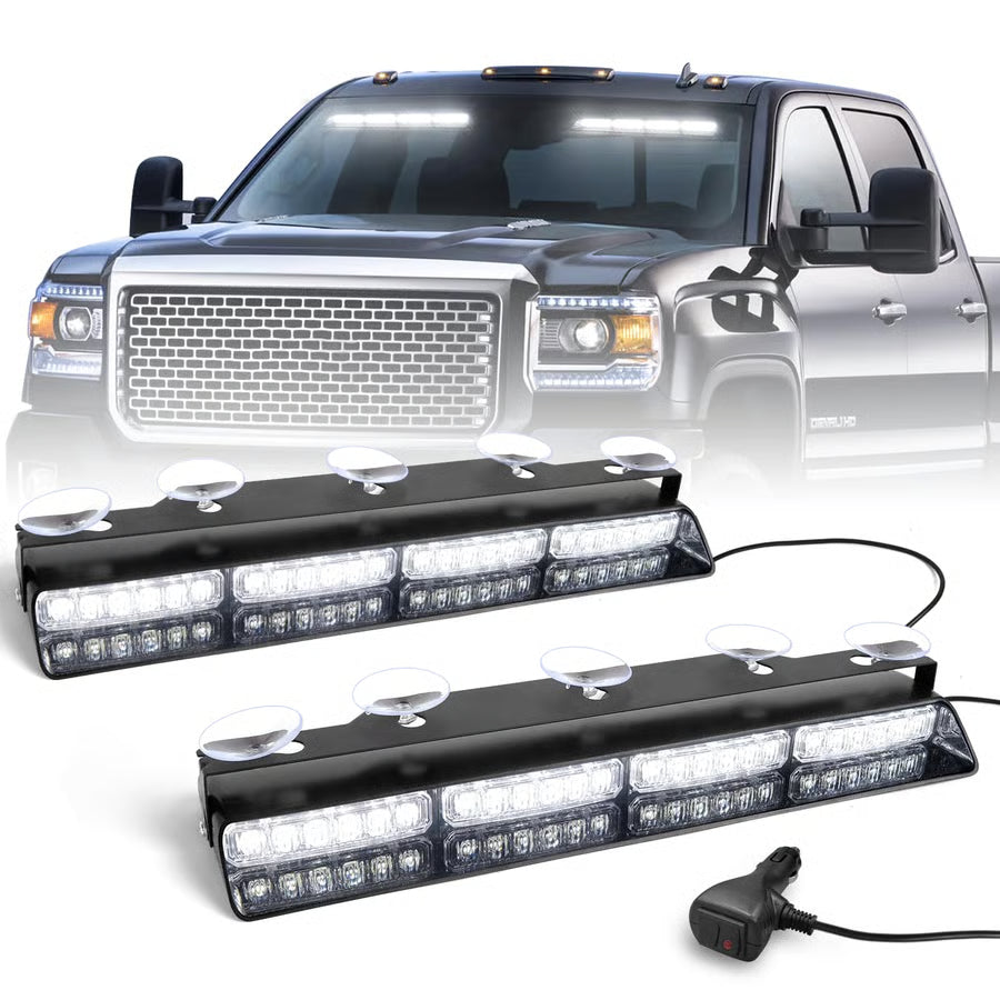 48-LED Emergency Dash Strobe Lights for Windshield