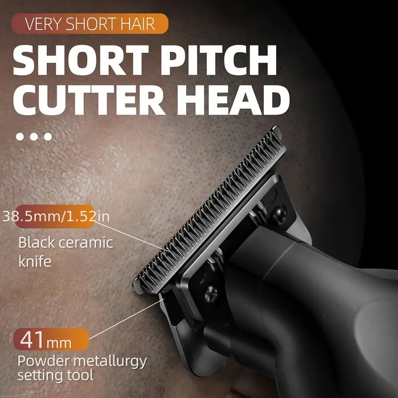 Pro-Grade Hair & Beard Trimmer – Zero-Gap Precision, Cordless Power