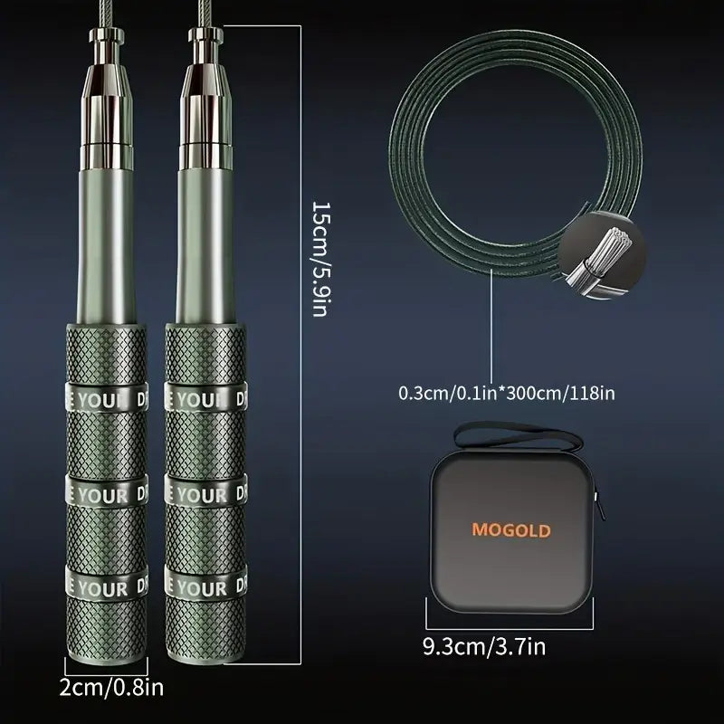 Adjustable Speed Jump Rope - 360° Ball Bearings & PVC Steel Cable