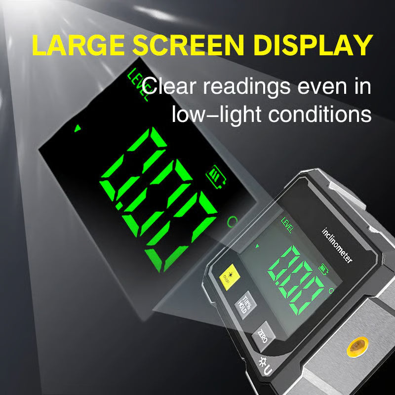 Precision Digital Laser Angle Gauge – Strong 4-Side Magnet for Perfect Positioning