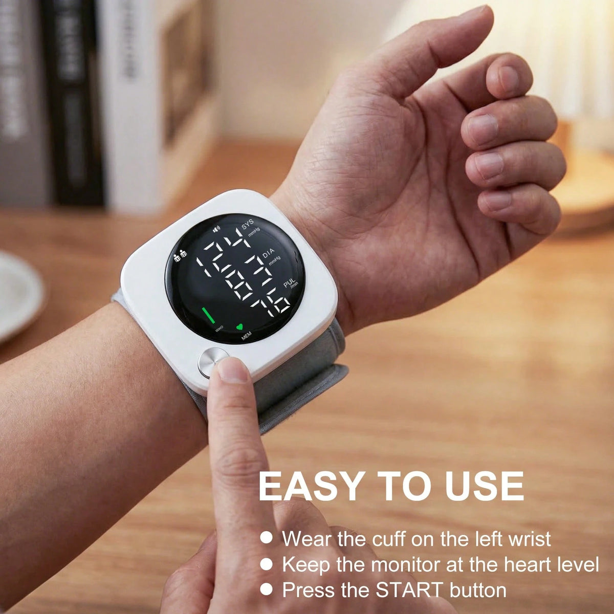 👴👵Dual User Automatic Wrist Blood Pressure Monitor – FDA Cleared BP Machine with Voice Broadcast, Large LCD Display & Irregular Heartbeat Detection🩺