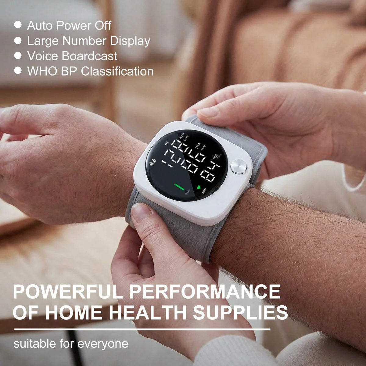 👴👵Dual User Automatic Wrist Blood Pressure Monitor – FDA Cleared BP Machine with Voice Broadcast, Large LCD Display & Irregular Heartbeat Detection🩺