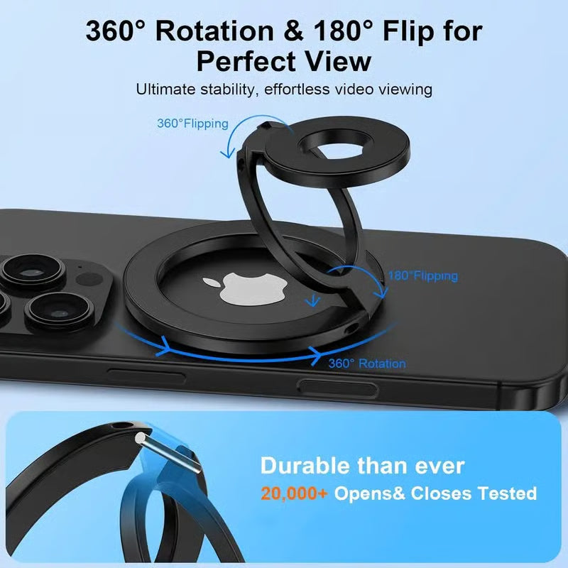 MagFlex 360° Magnetic Stand | Ring Grip & Kickstand | MagSafe 💎| iPhone 13–16