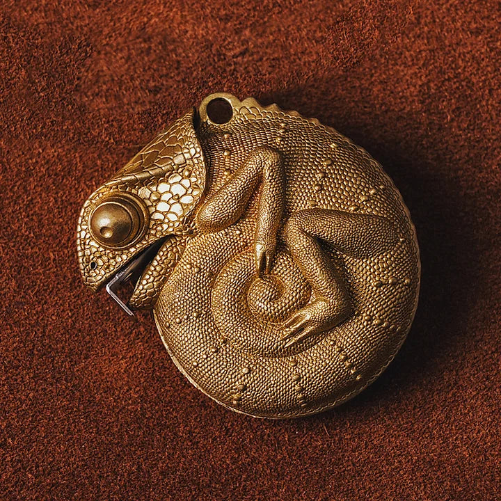 Chameleon Brass Keychain Tape Measure