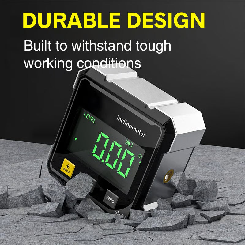 Precision Digital Laser Angle Gauge – Strong 4-Side Magnet for Perfect Positioning
