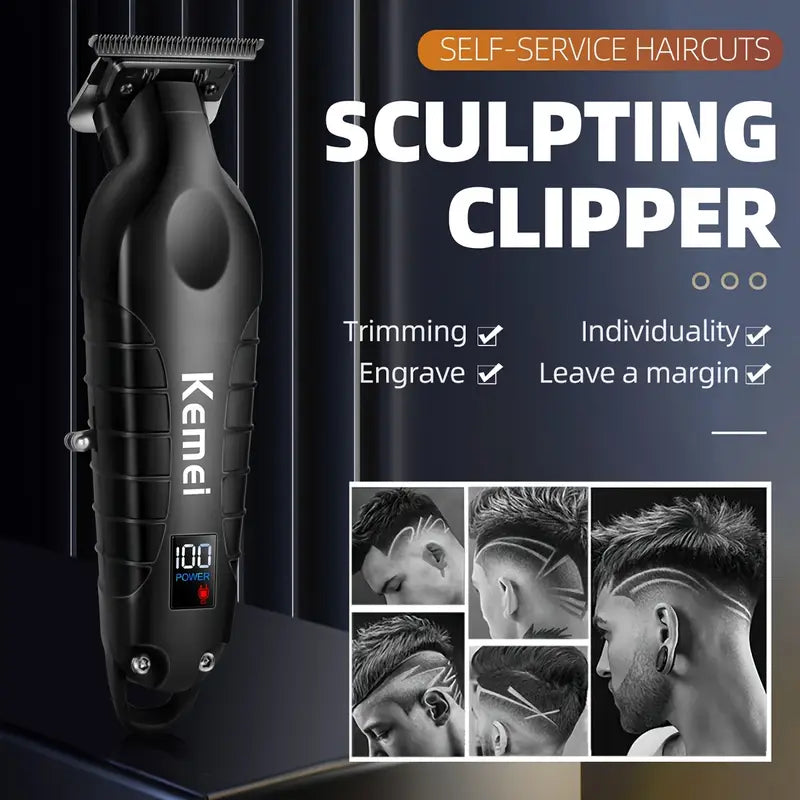 Pro-Grade Hair & Beard Trimmer – Zero-Gap Precision, Cordless Power
