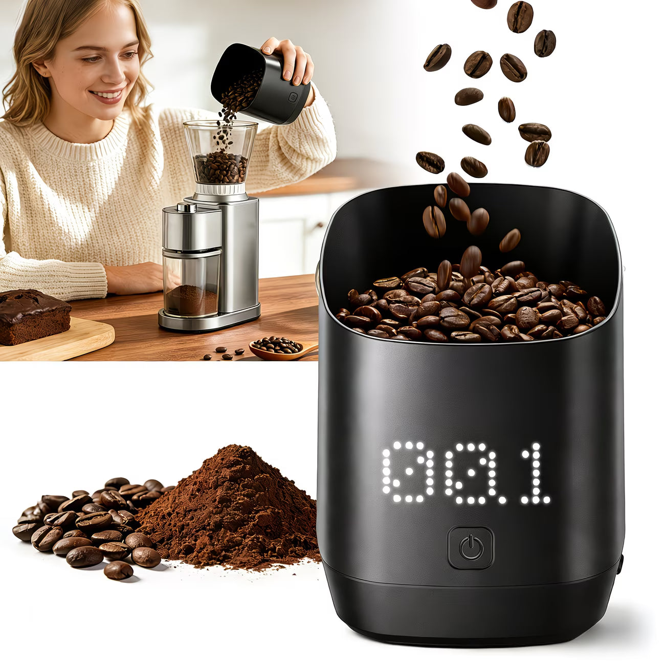 2-in-1 Portable Electric Coffee Bean Scale