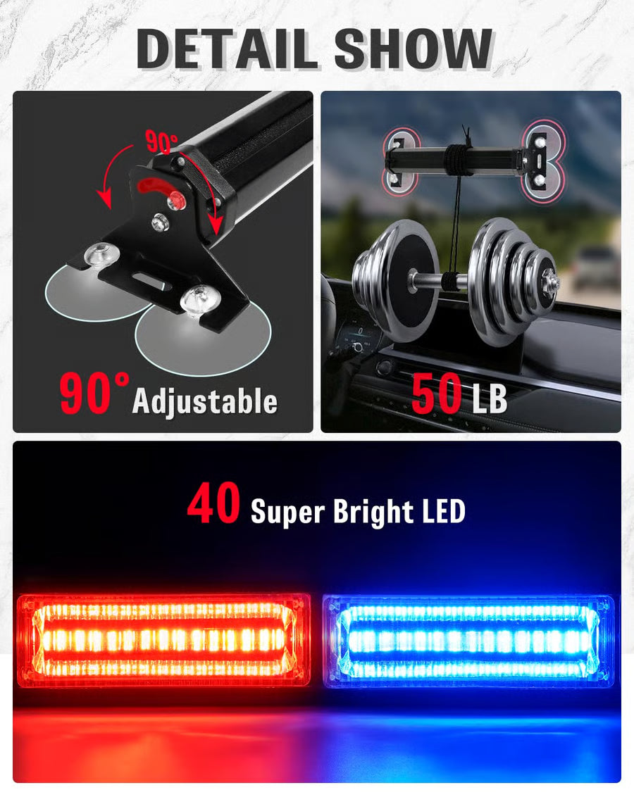 40 LED High-Intensity Warning Strobe Light