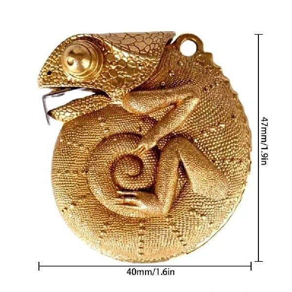 Chameleon Brass Keychain Tape Measure