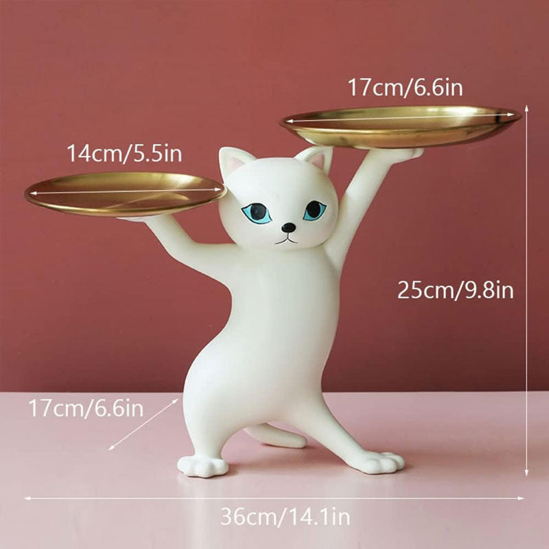 🐾 Resin Cat Decorative Tray Figurines