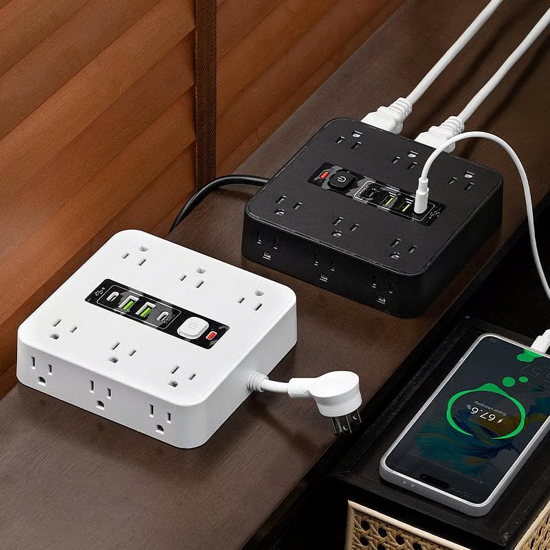 ⚡ 16-in-1 Surge Protected Power Strip, ETL Listed Fireproof, with Master Switch