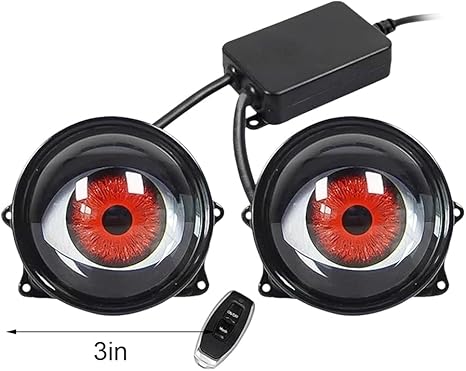 new dynamic LED car headlight 3 inches devil eye LED eye light modified eagle eye light blinking light