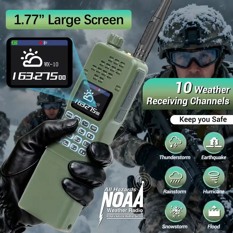 📡AR-152 PRO 10W Tactical Walkie Talkie for Camping, Hiking, Hunting & Outdoor Adventures