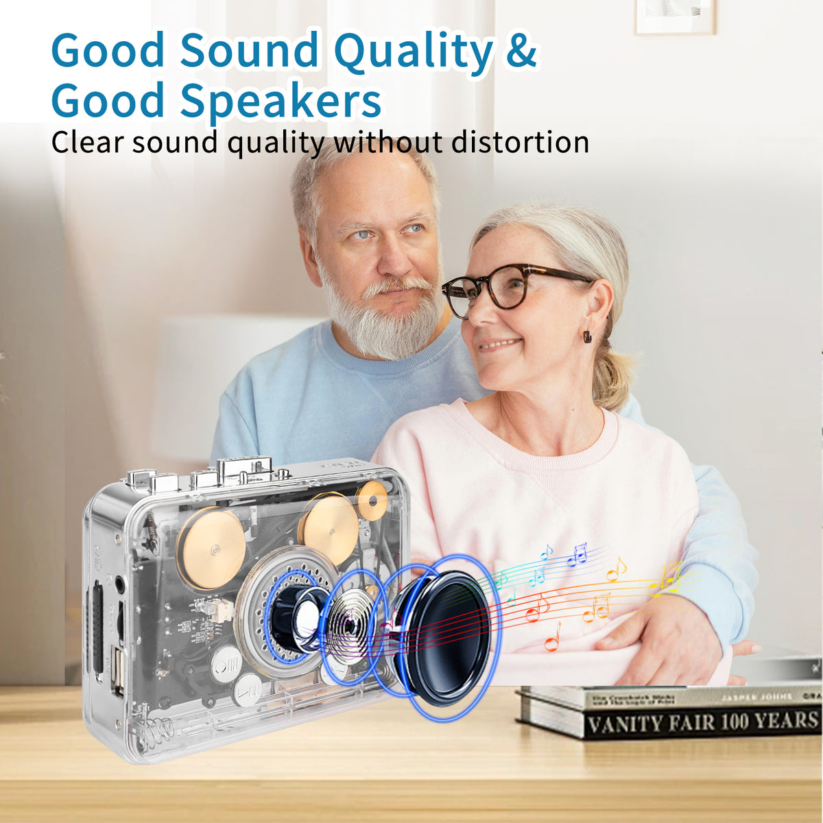 📼 Retro Portable Cassette Player — Bring Old Memories Back with Auto Reverse Playback, Stereo Sound & Tape-to-MP3 Conversion🎵