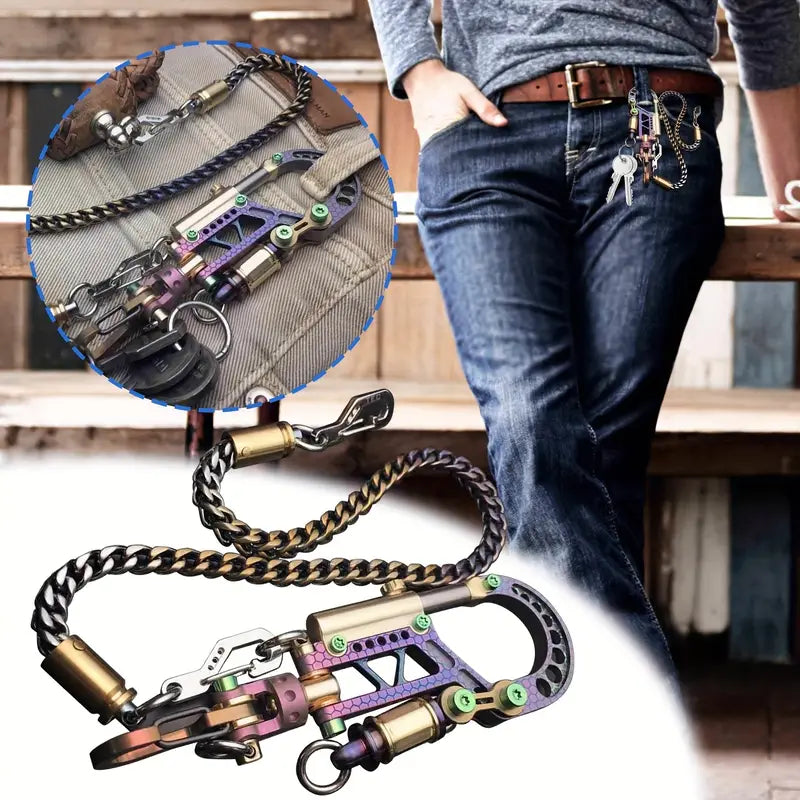 Vintage Durable Heavy Duty Metal Keychain