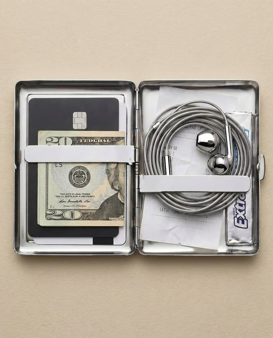 Vintage Versatile Metal Wallet Case