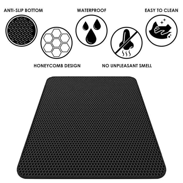 Waterproof🛍️ Cat Litter Mat - Easy Clean & Scatter Contro🐾