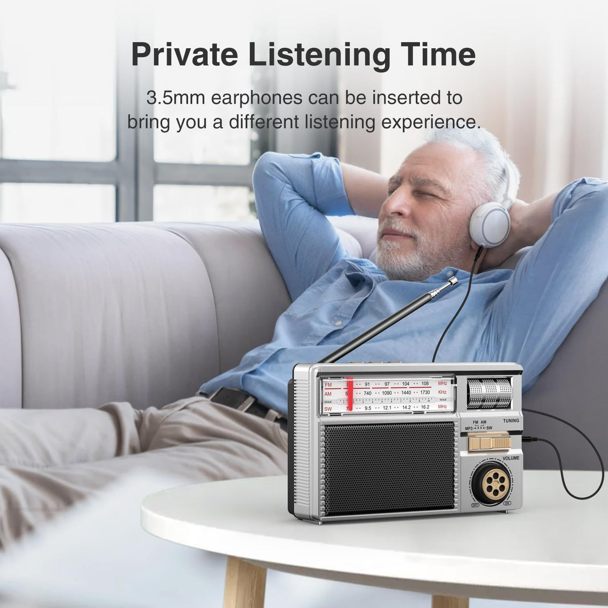 📻 Portable All-Band Classical Radio with Bluetooth Speaker & Solar Charging ☀️🔋