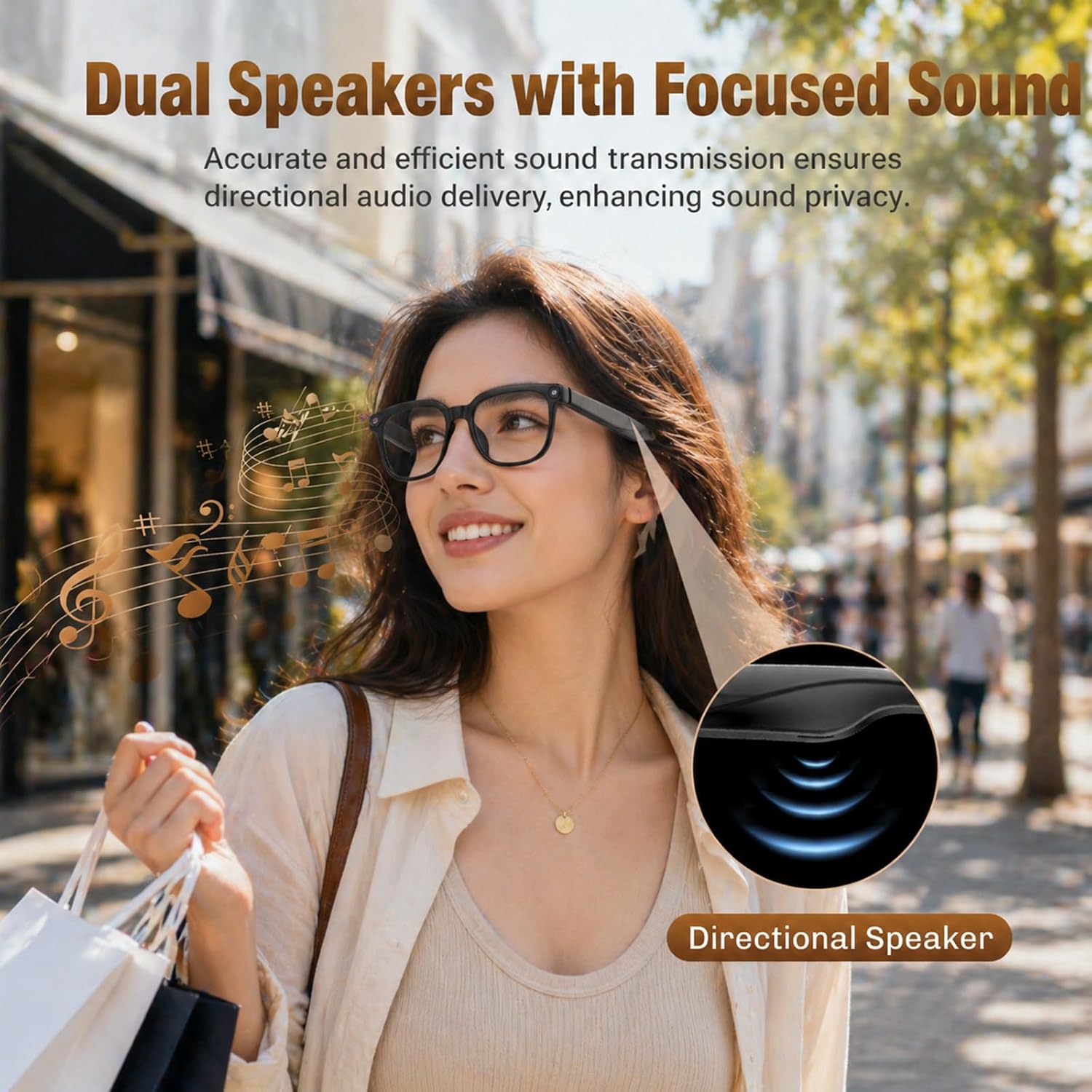 4K Camera Smart Glasses – Real-Time AI Translation & Object Recognition