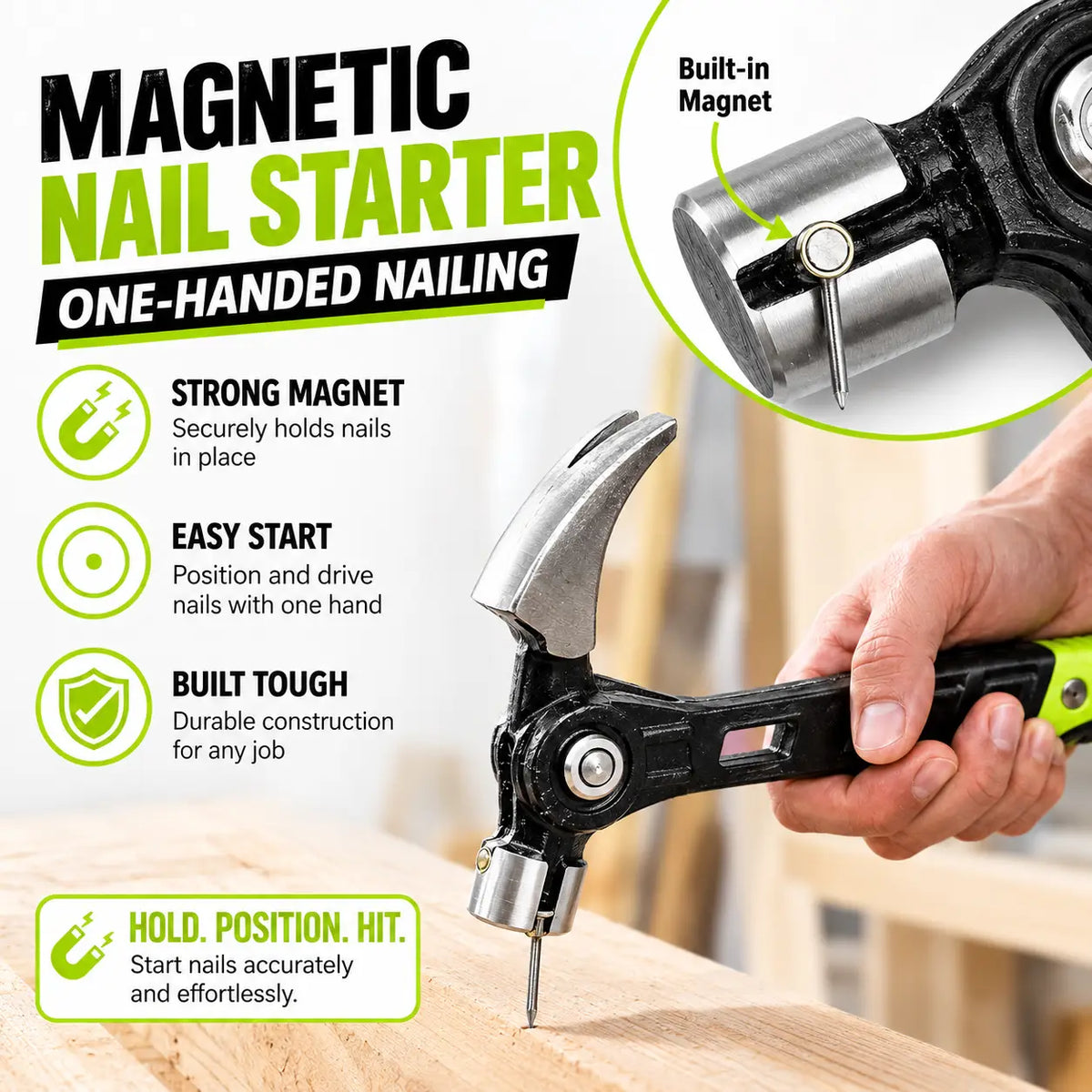 🔨 Adjustable Heavy-Duty Claw Hammer – Strong, Durable & Built for Tough Jobs 💪