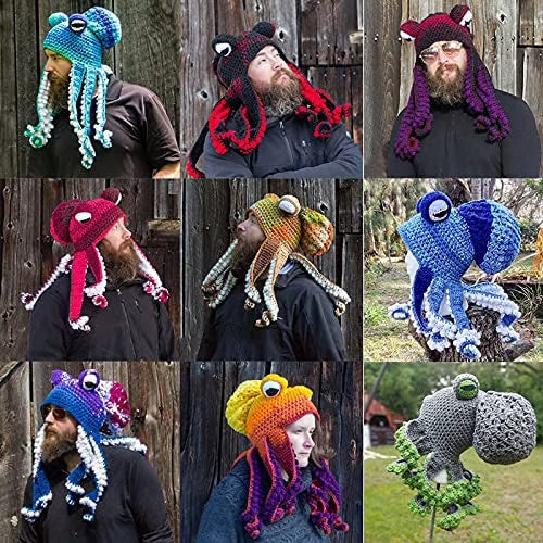 Hand-Knitted Octopus Hat – Fun, Cozy & Eye-Catching