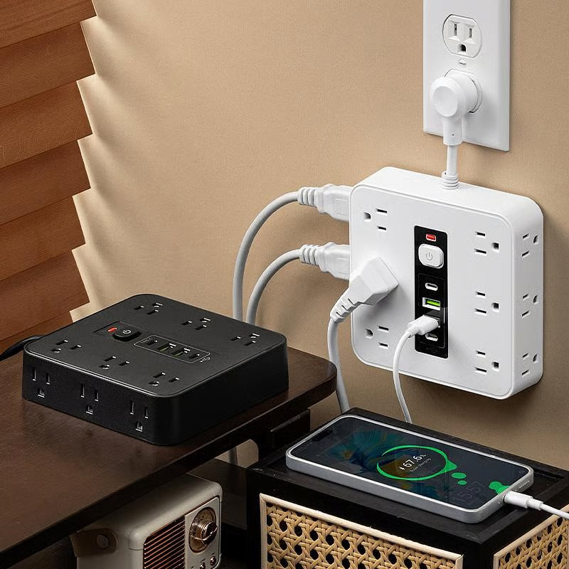 ⚡ 16-in-1 Surge Protected Power Strip, ETL Listed Fireproof, with Master Switch