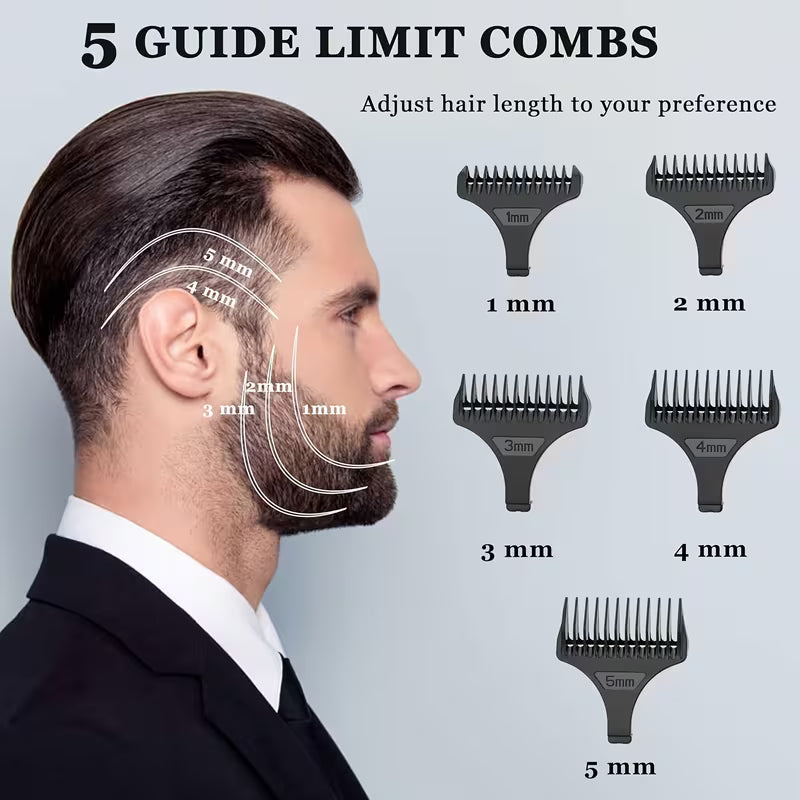 Kemei KM3023-702 Zero Gapped Cordless Hair Trimmer Professional Hair Clipper Men Barber Rechargeable Finish Hair Citing Machine