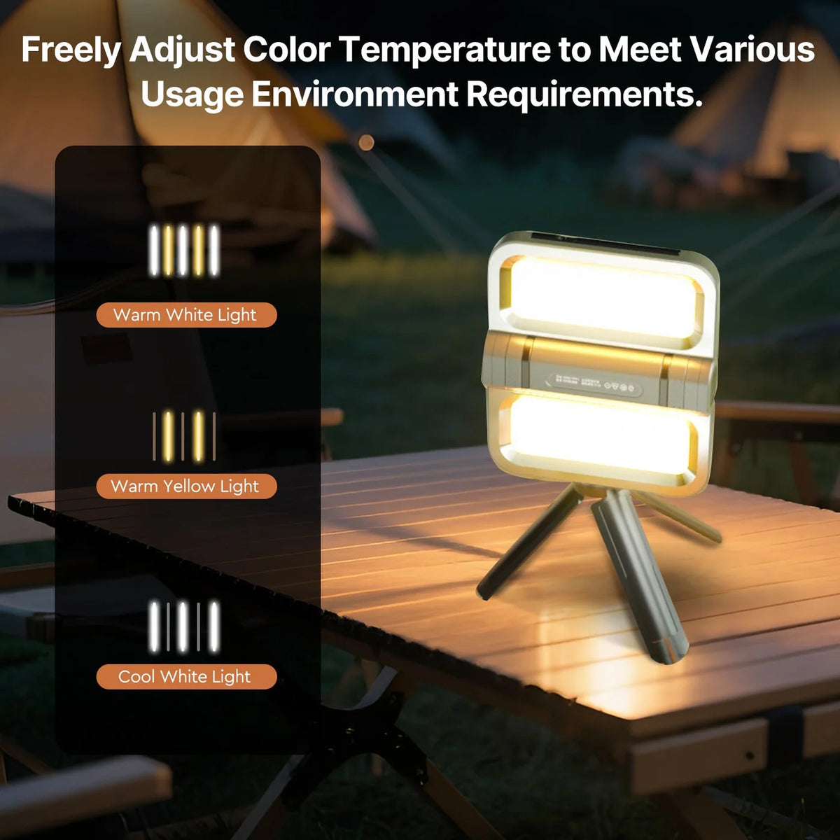 2400LM  Solar-Powered Lithium Battery Flood Light