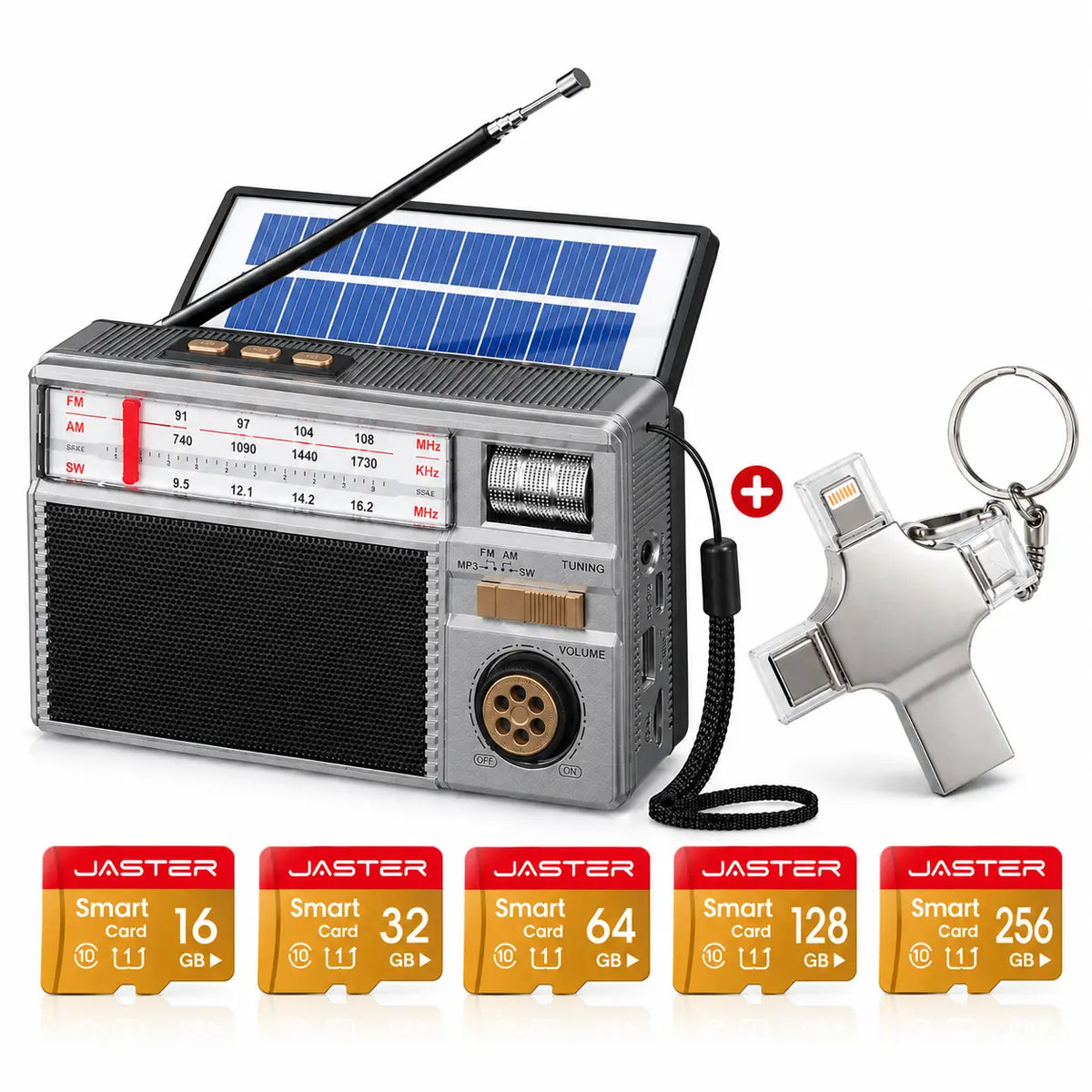 📻 Portable All-Band Classical Radio with Bluetooth Speaker & Solar Charging ☀️🔋