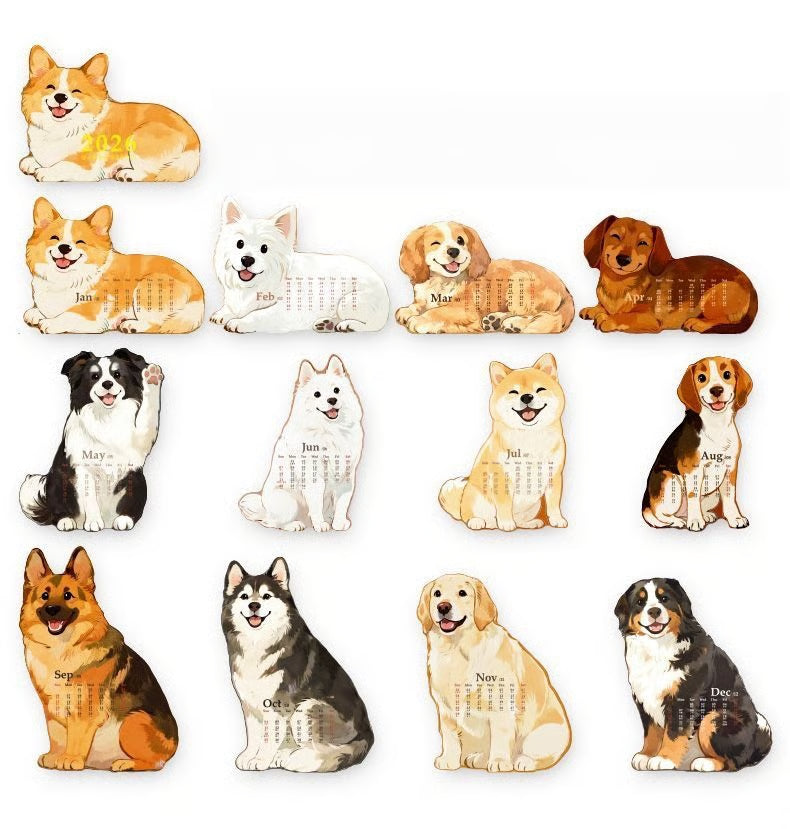 2026 Illustrated Pet Calendar – Cute & Creative Designs