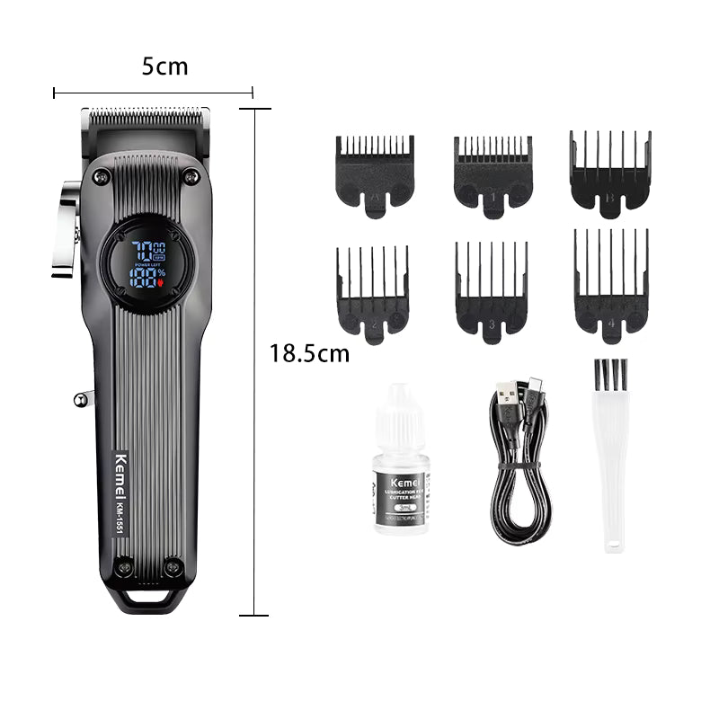 Kemei KM-1551 Professional Hair Clipper High Speed Use Adjustable Cutter Head