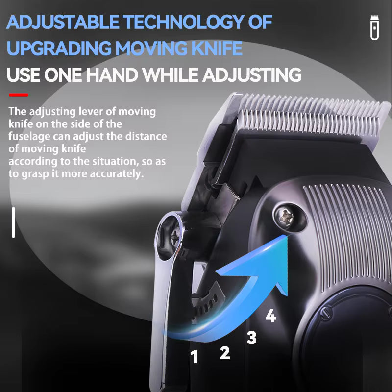 Kemei KM-1551 Professional Hair Clipper High Speed Use Adjustable Cutter Head