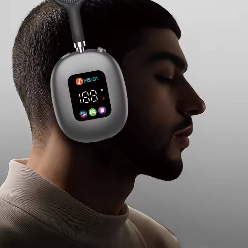 Over-Ear Wireless Bluetooth Headphones – RGB Display & TF Card Playback