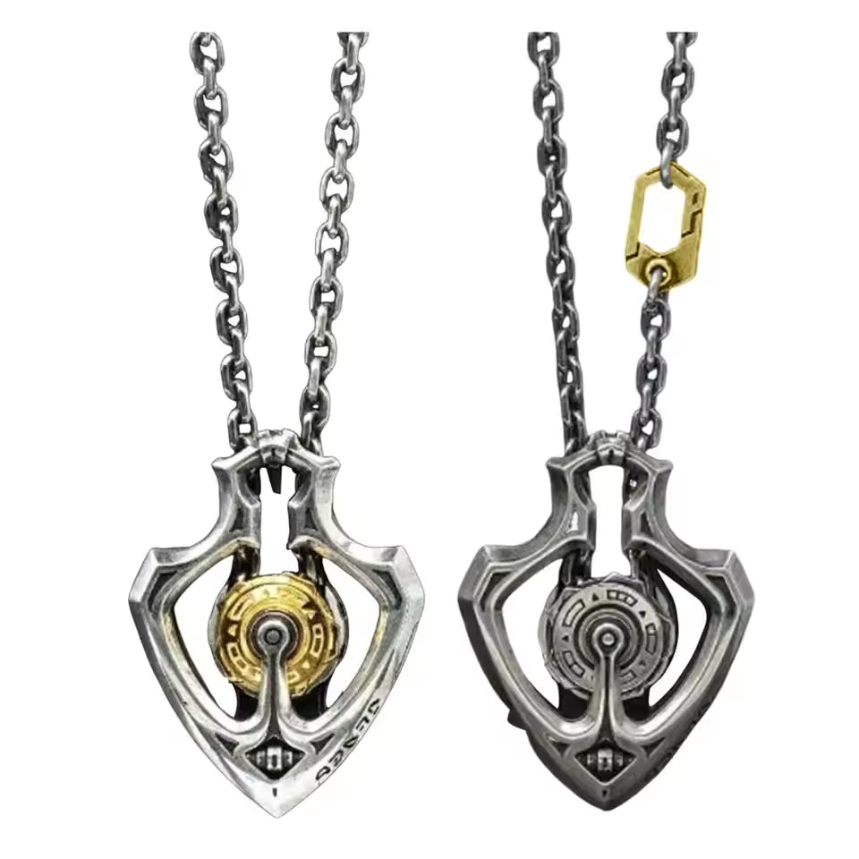 Mechanical Rotating Gear Pendant Necklace