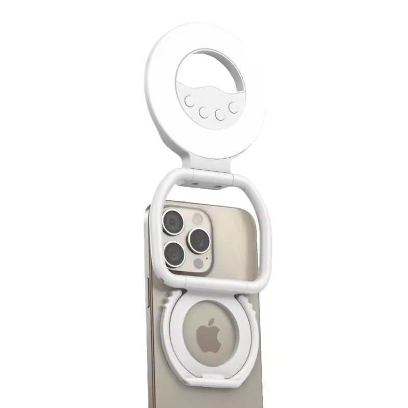 Foldable Magnetic Phone Stand with Fill Light