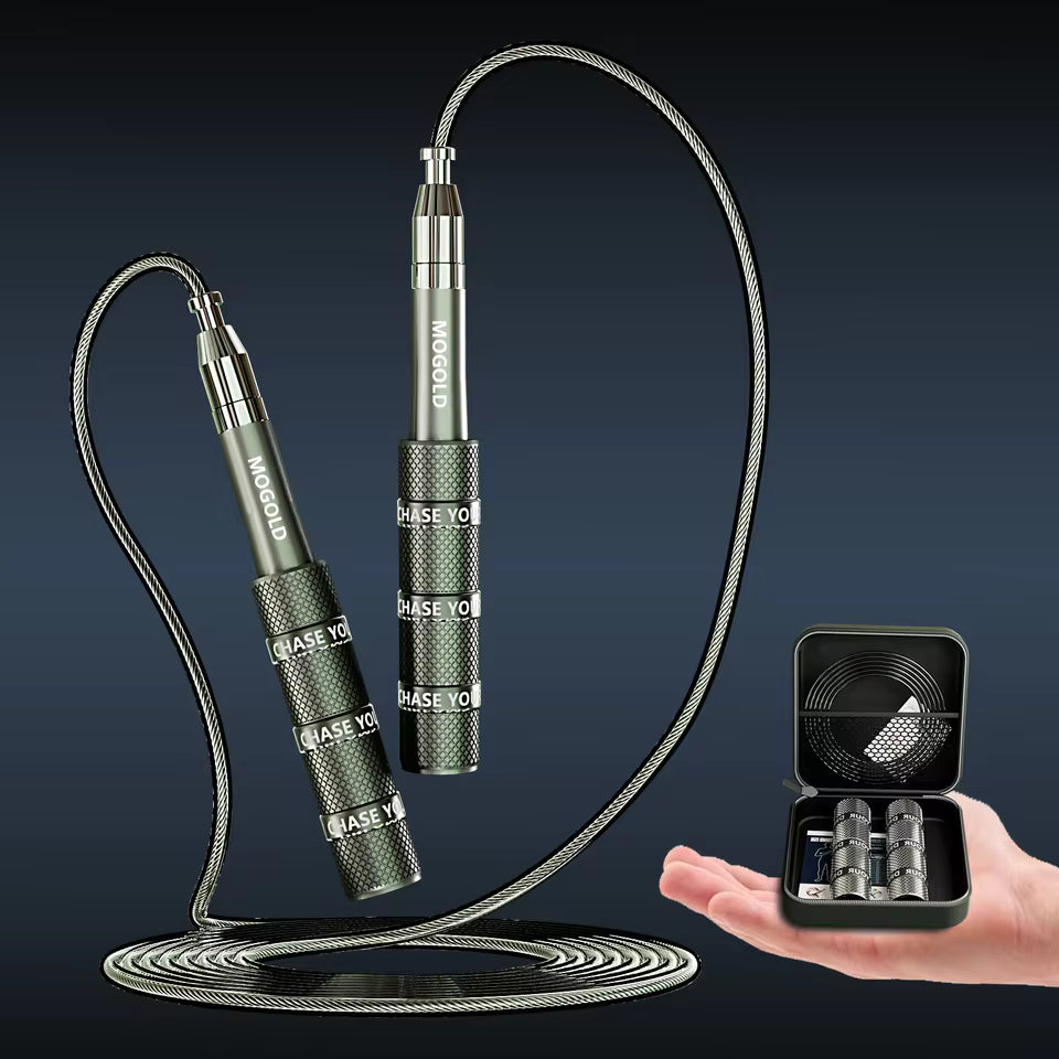 Adjustable Speed Jump Rope - 360° Ball Bearings & PVC Steel Cable
