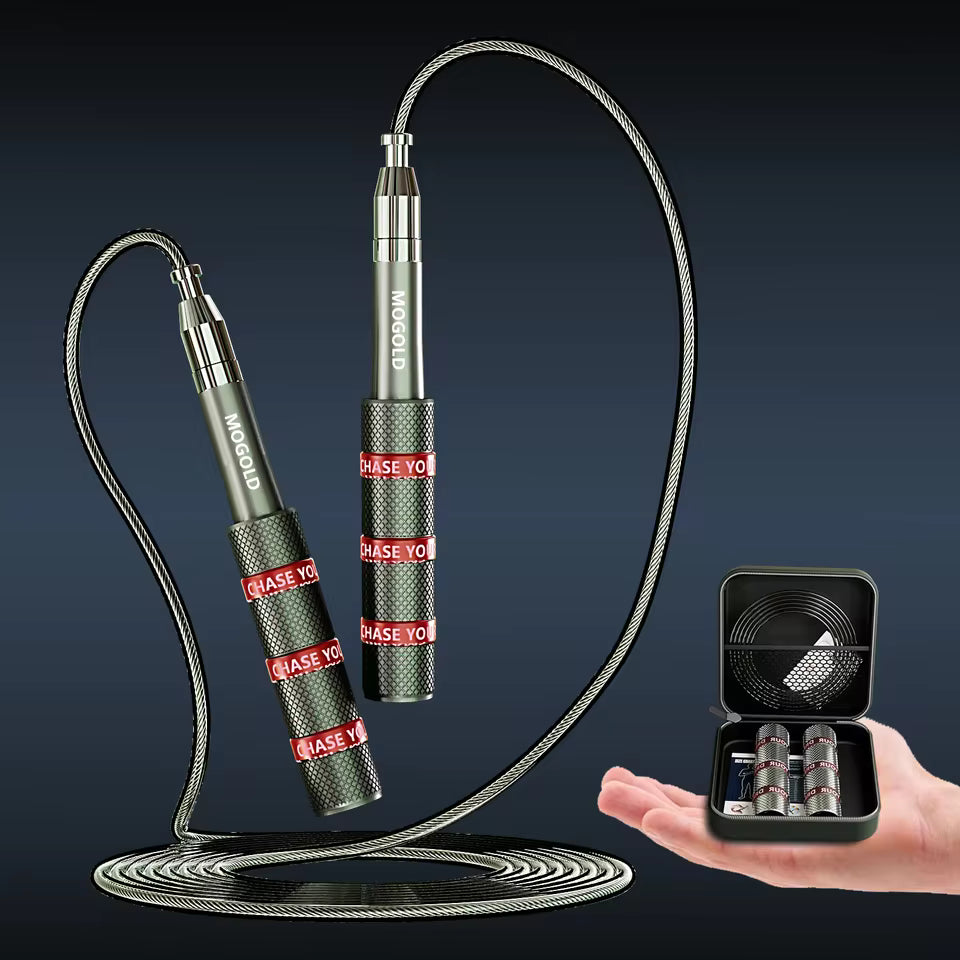 Adjustable Speed Jump Rope - 360° Ball Bearings & PVC Steel Cable