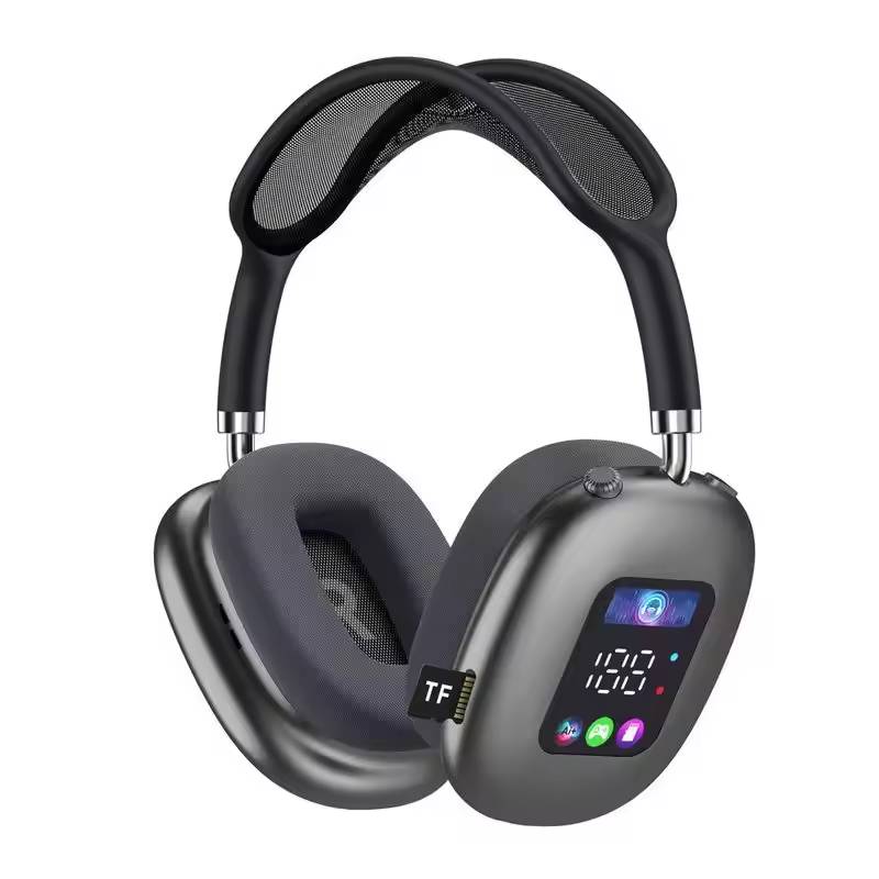 Over-Ear Wireless Bluetooth Headphones – RGB Display & TF Card Playback