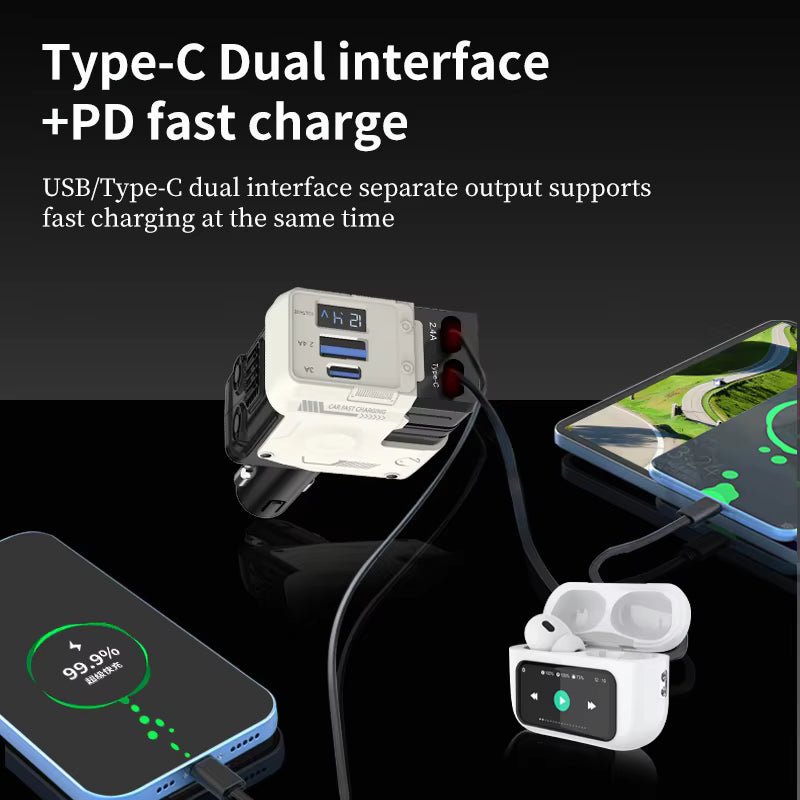 Mecha 66W Fast Charging Car Charger