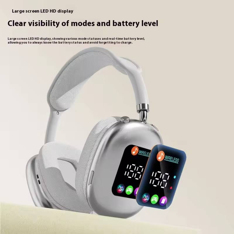 Over-Ear Wireless Bluetooth Headphones – RGB Display & TF Card Playback