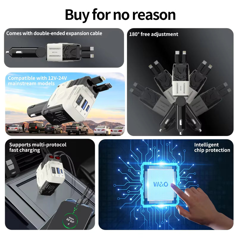 Mecha 66W Fast Charging Car Charger