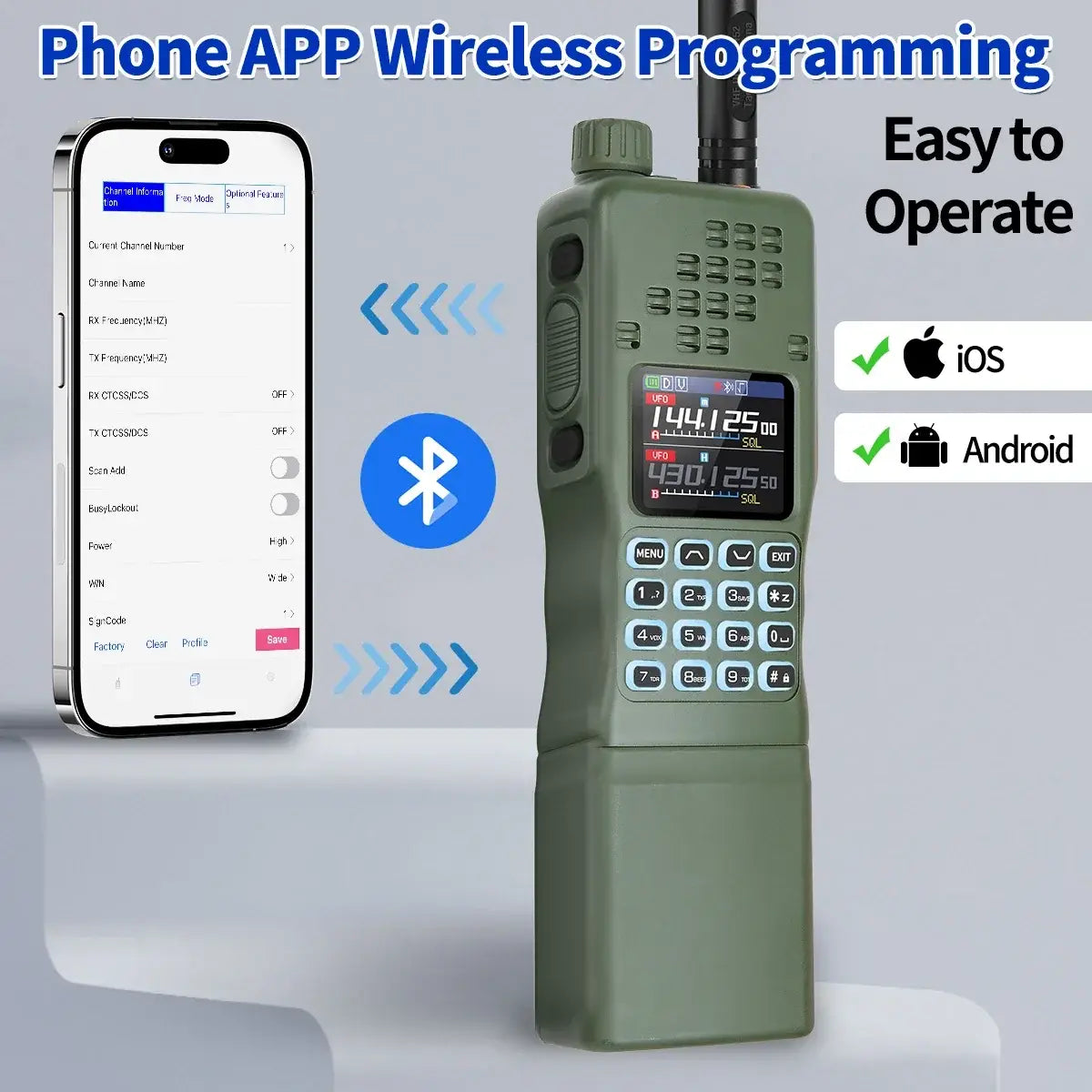 📡AR-152 PRO 10W Tactical Walkie Talkie for Camping, Hiking, Hunting & Outdoor Adventures