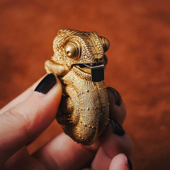 Chameleon Brass Keychain Tape Measure