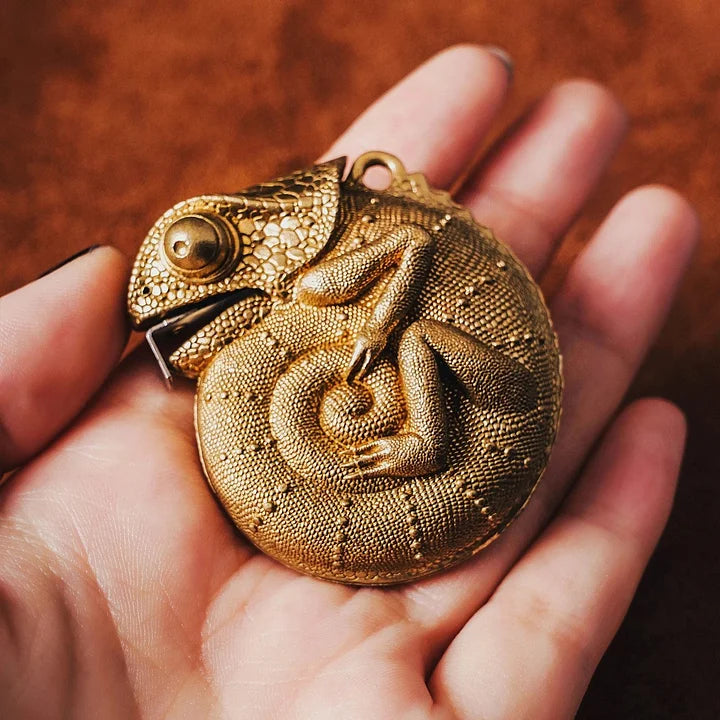 Chameleon Brass Keychain Tape Measure
