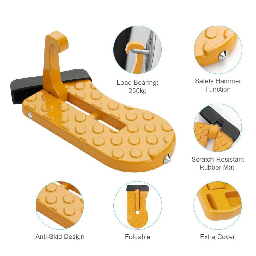 2-in-1 Car Door Step & Emergency Glass Breaker