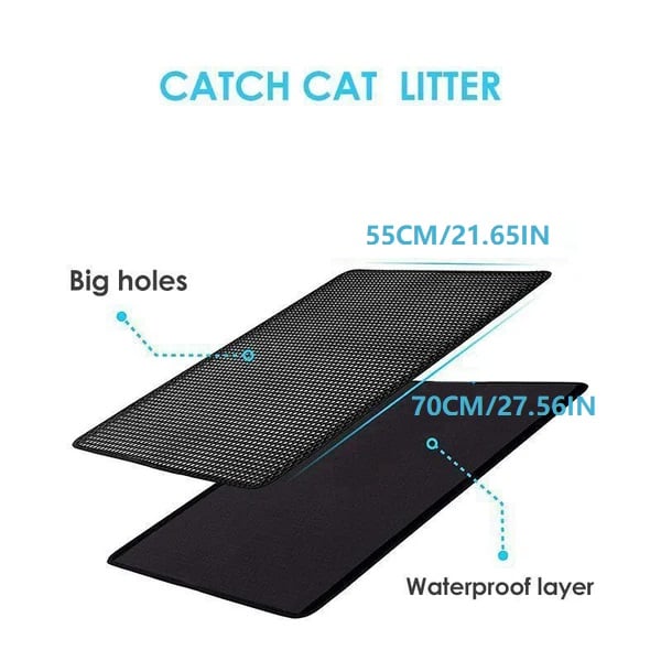 Waterproof🛍️ Cat Litter Mat - Easy Clean & Scatter Contro🐾