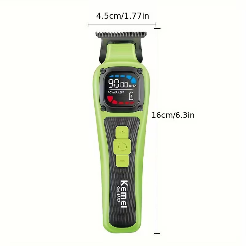 Kemei KM-1863 Professional Hair Clippers Set for Men Wireless Electric Hair Trimmer USB Rechargeable Portable Haircut Kit