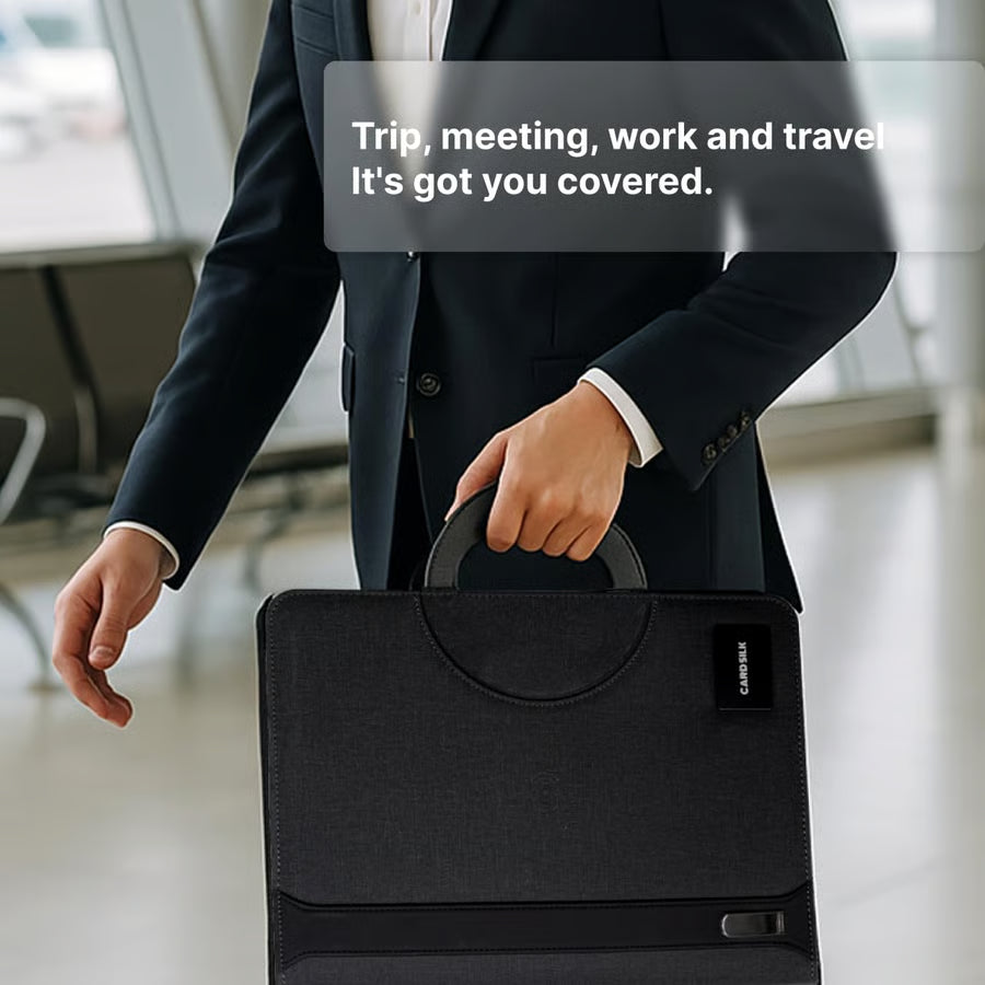 Executive Leather Portfolio with 8000mAh Power Bank