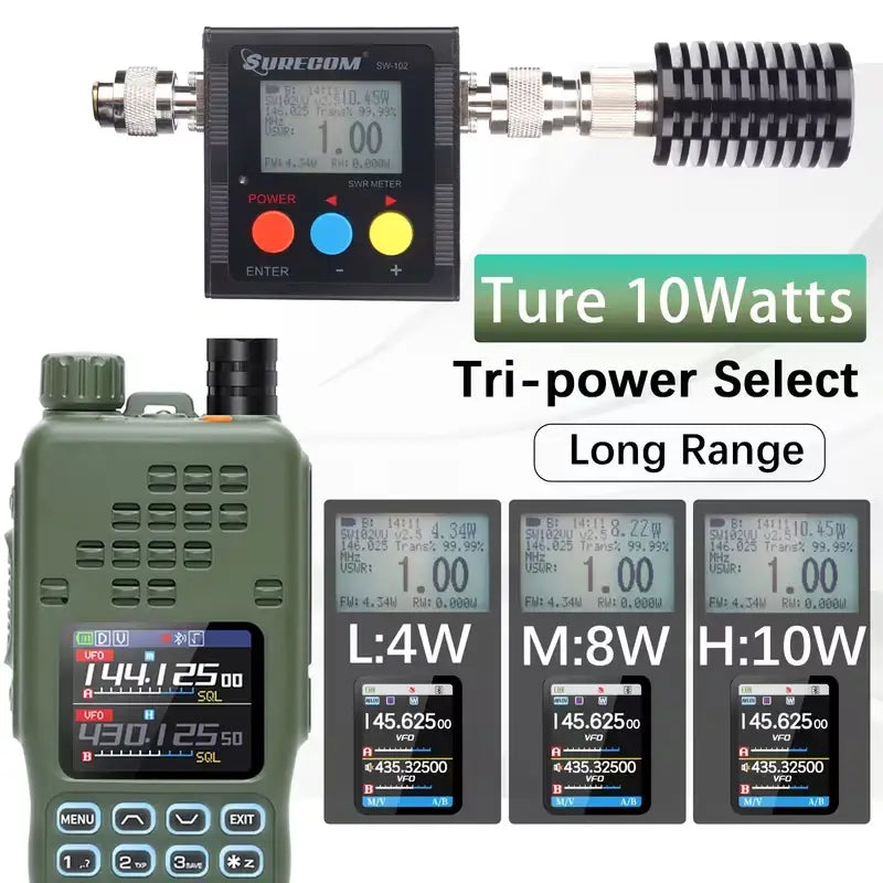 📡AR-152 PRO 10W Tactical Walkie Talkie for Camping, Hiking, Hunting & Outdoor Adventures
